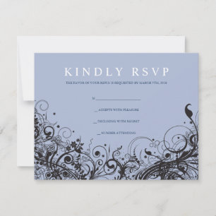 SPIRALE EN STARS Joodse bruiloft Reply Card RSVP Kaartje