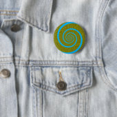 Spirale fractale kunst ronde button 5,7 cm (In situ)