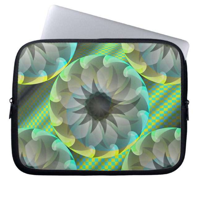 Spirale haai door Kenneth Yoncich Laptop Sleeve (Voorkant)