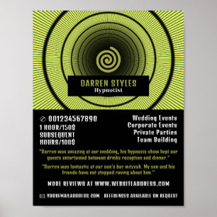Spirale hypnose, Hypnotist Event Entertainer Poster