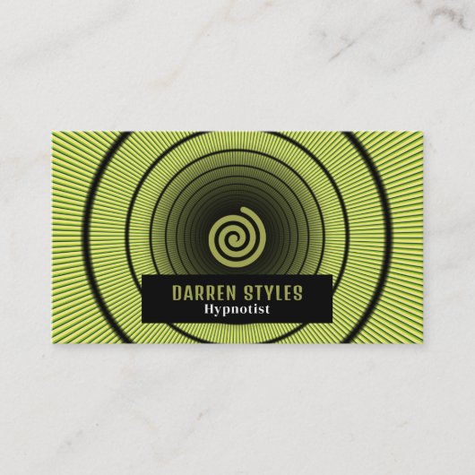 Spirale hypnose, Hypnotist Event Entertainer Visitekaartje (Voorkant)