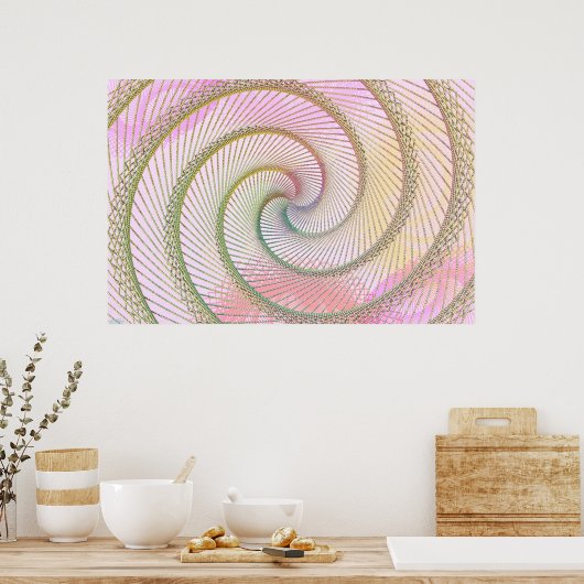 Spirale kralen poster (Keuken)