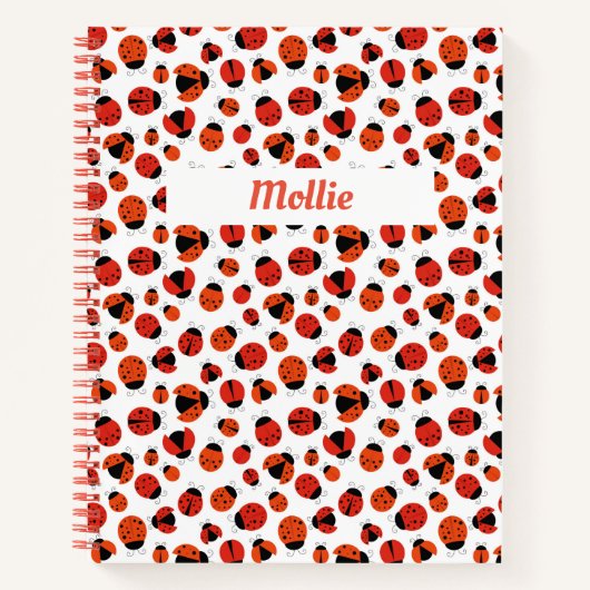  spirale laptop met Ladybugs-patroon Notitieboek (Voorkant)