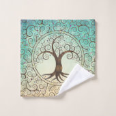 Spirale levensboom - Yggdrasil Bad Handdoek (Wasdoekje)