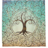 Spirale levensboom - Yggdrasil Douchegordijn (Voorkant)