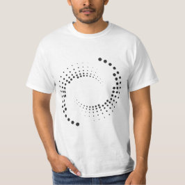 Spirale mit schwarzen Kreisen - T-shirt