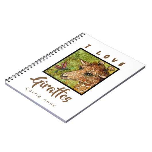 SPIRALE NOTEBOOK-GIRAFFE IK HOOR VAN W/KLANTNAAM NOTITIEBOEK (Linkerzijde)