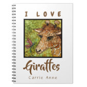 SPIRALE NOTEBOOK-GIRAFFE IK HOOR VAN W/KLANTNAAM NOTITIEBOEK (Voorkant)