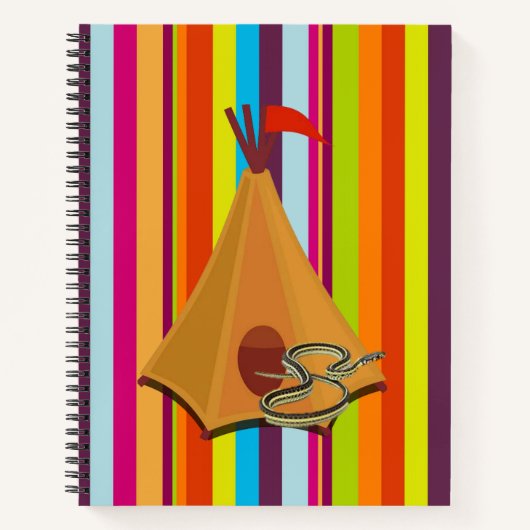 Spirale Notitieboek Stripe tentslang (Voorkant)