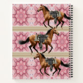 Spirale Notitieboeken Paarden Roze Floral (Achterkant)