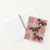Spirale Notitieboeken Paarden Roze Floral (Binnen)