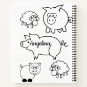 Spirale Notitieboeken voor het kleuren van varkens (Achterkant)