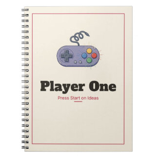 Spirale notitieboekje met retro-gamepad van Player Notitieboek