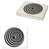 Spirale optische illusie Rubberkunststempel Rubberstempel (Gestempeld)