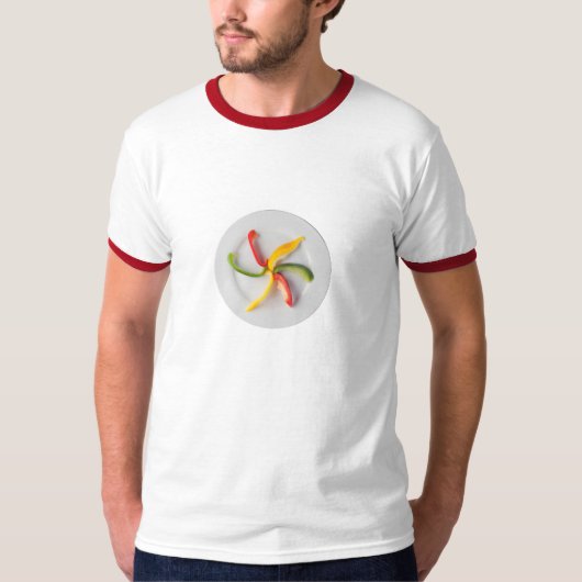 Spirale paprika's T-shirt (Voorkant)