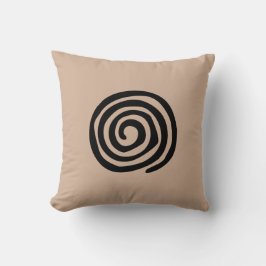 Spirale petroglyph Aztec primitieve stamkunst Kussen
