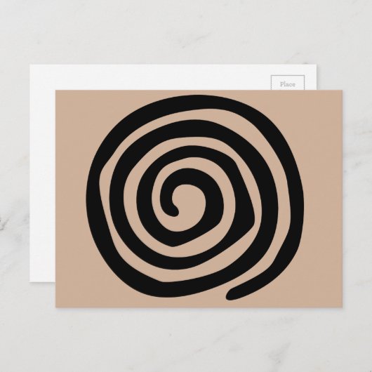 Spirale petroglyph Aztec stamkunst Briefkaart (Voorkant / Achterkant)
