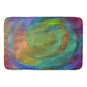 Spirale regenboog met reliëf en romige strepen badmat (Voorkant)