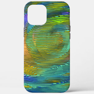 Spirale regenboog met reliëf en romige strepen Case-Mate iPhone case