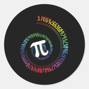 Spirale regenboog Nerd Wiskunde Geek wiskundige Pi Ronde Sticker