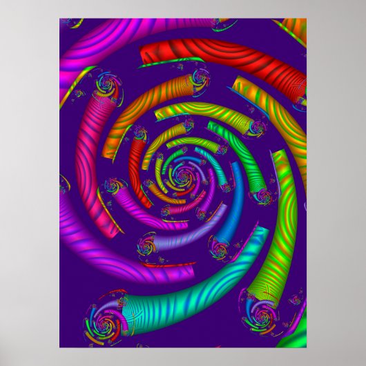 Spirale regenboogbuizen poster (Voorkant)
