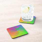 Spirale regenboogstralen, Onderzetters van harde k (Rechterzijde)