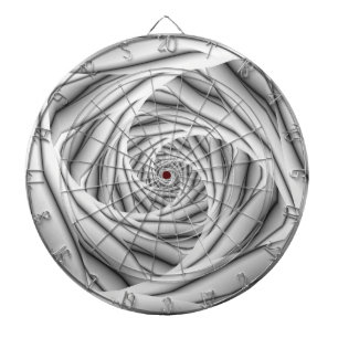Spirale stappen in zwart-wit dartbord