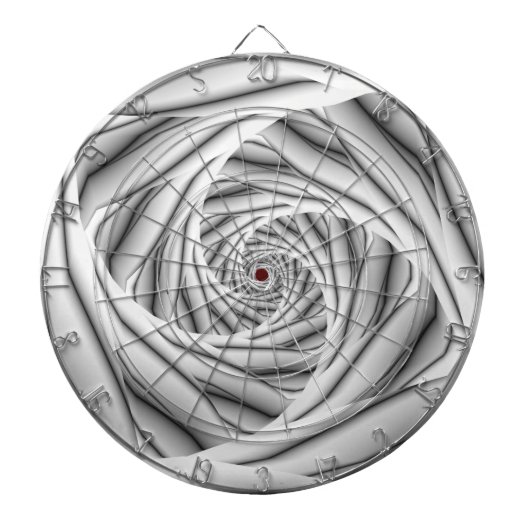 Spirale stappen in zwart-wit dartbord (Voorkant)