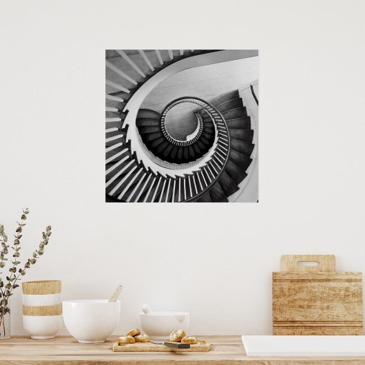 Spirale trap 01 poster (Keuken)