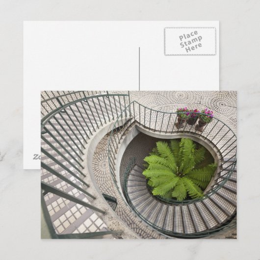 Spirale trap in het Embarcadero-centrum Briefkaart (Voorkant / Achterkant)