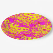 Spirale vlam! papieren bordje (Gekanteld)