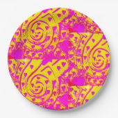 Spirale vlam! papieren bordje (Voorkant)