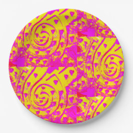 Spirale vlam! papieren bordje