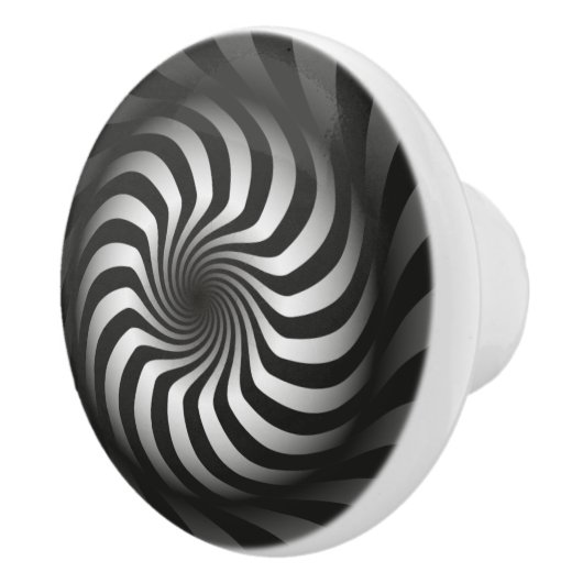 Spirale wervelkolom zwarte en witte wasbak keramische knop (Rechts)