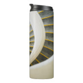 Spirale zwarte en witte trappen thermosbeker (Geroteerd rechts)