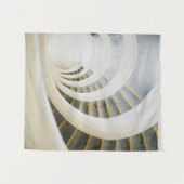 Spirale zwarte en witte trappen wandkleed (Voorkant (horizontaal))