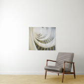 Spirale zwarte en witte trappen wandkleed (In Situ (horizontaal))