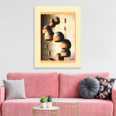 Spiraled Clay Wind Chimes still Life Canvas Afdruk (Insitu (Woonkamer))