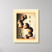 Spiraled Clay Wind Chimes still Life Canvas Afdruk (Voorkant)