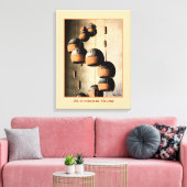 Spiraled Clay Wind Chimes still Life Canvas Afdruk (Insitu (Woonkamer))