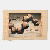 Spiraled Clay Wind Chimes still Life Theedoek (Horizontaal)