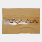 Spiraled Clay Wind Chimes still Life Theedoek (Horizontaal)