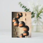 Spiraled Klei Wind Chimes Stilleven Dank U Briefkaart (Staand voorkant)