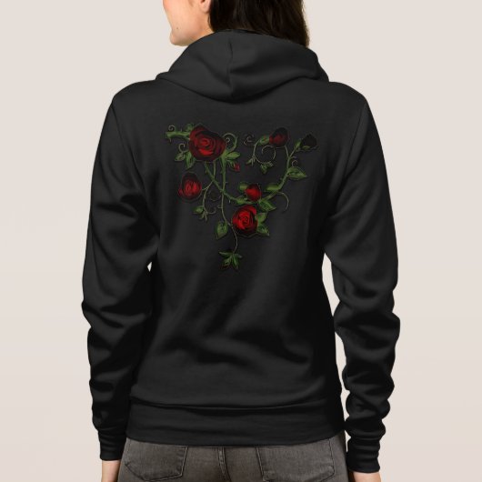 Spiraled Splendor: een Rozen wijnstokverhaal Hoodie (Achterkant)