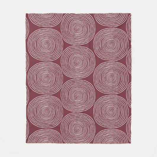 Spiraled Whimsy: artistieke compositie Fleece Deken (Voorkant)