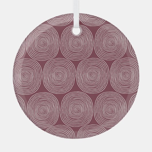 Spiraled Whimsy: artistieke compositie Glas Ornament (Voorkant)