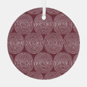 Spiraled Whimsy: artistieke compositie Glas Ornament (Achterkant)