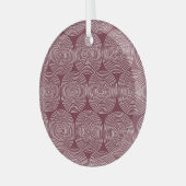 Spiraled Whimsy: artistieke compositie Glas Ornament (Voorkant links)