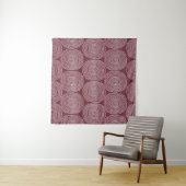 Spiraled Whimsy: artistieke  compositie Wandkleed (In Situ (horizontaal))