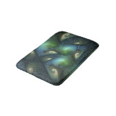 Spiralen Blauwgroen Beige Groene Abstracte Fractal Badmat (Gekanteld)